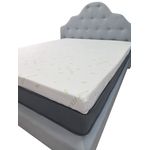 Casa si Gradina - Mobilier - Saltele si somiere - Toppere - Topper Saltea Best Sleep Celest One Argentum, H 5cm, spuma poliuretanica profilata, husa argentum, 140x200 cm - Infinity.ro