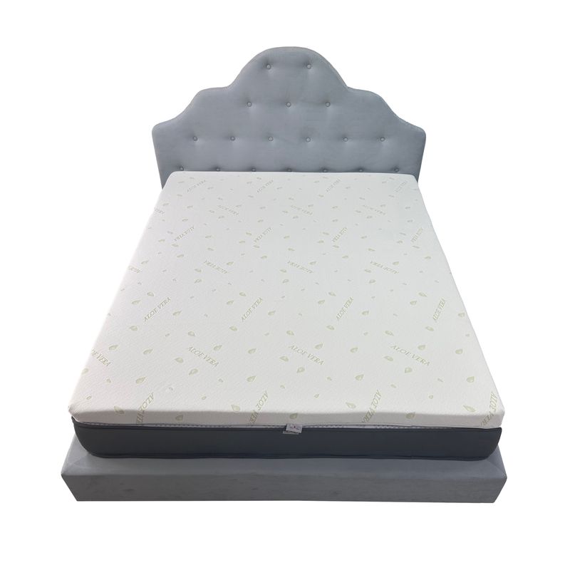 Casa si Gradina - Mobilier - Saltele si somiere - Toppere - Topper Saltea Best Sleep Principal Aloe Vera, H8 4cm spuma poliuretanica+ 4 cm latex, 120 x 200 cm, husa aloe vera - Infinity.ro