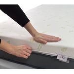 Casa si Gradina - Mobilier - Saltele si somiere - Toppere - Topper Saltea Best Sleep Celest One Aloe Vera, H 5cm, spuma poliuretanica profilata, husa aloe vera, 160x200 cm - Infinity.ro