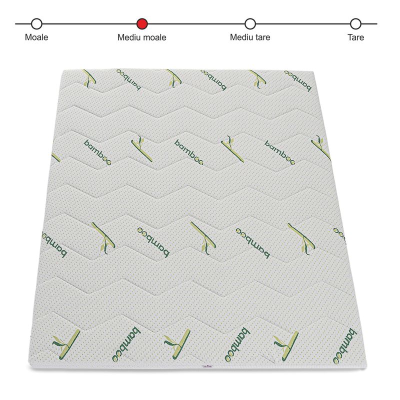Casa si Gradina - Mobilier - Saltele si somiere - Toppere - Topper Saltea Best Sleep H8 4cm spuma poliuretanica, 4 cm memory, 140X200 cm, husa detasabila lavabila - Infinity.ro