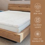 Casa si Gradina - Mobilier - Saltele si somiere - Toppere - Topper Saltea Best Sleep H7 cm spuma poliuretanica, 80X200 cm, husa Aloe Vera Detasabila - Infinity.ro