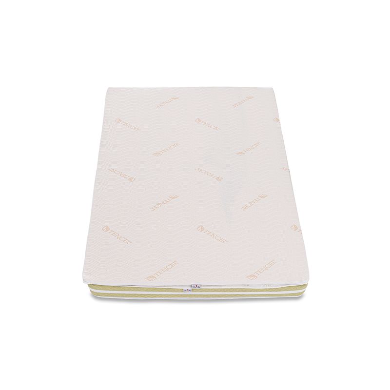 Casa si Gradina - Mobilier - Saltele si somiere - Toppere - Topper Saltea Best Sleep H 6cm, 4 cm spuma poliuretanica, 2 cm High Resiliance, husa tencel, 90x200 cm - Infinity.ro