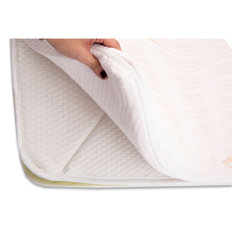 Casa si Gradina - Mobilier - Saltele si somiere - Toppere - Topper Saltea Best Sleep H 6cm, 4 cm spuma poliuretanica, 2 cm High Resiliance, husa tencel, 90x200 cm - Infinity.ro