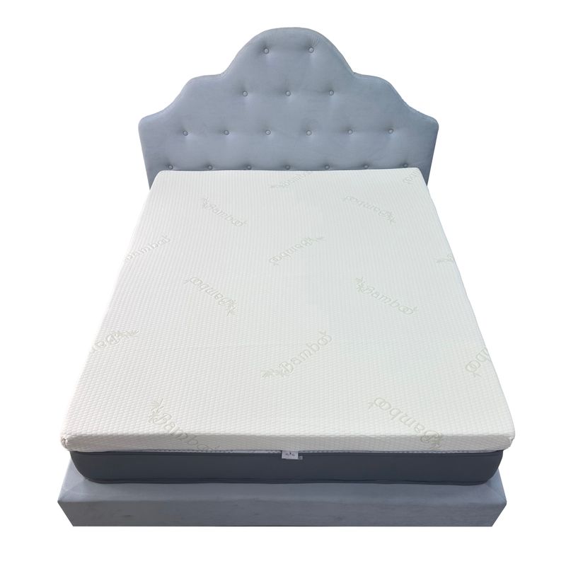 Casa si Gradina - Mobilier - Saltele si somiere - Toppere - Topper Saltea Best Sleep Heavenly Bamboo, H8 4cm spuma poliuretanica+ 4 cm latex cool gel, 180 x 200 cm, husa bambus - Infinity.ro
