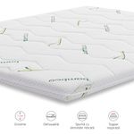 Casa si Gradina - Mobilier - Saltele si somiere - Toppere - Topper Saltea Best Sleep H7 cm spuma poliuretanica, 180X190 cm, husa Bambus Detasabila - Infinity.ro