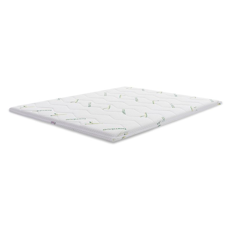 Casa si Gradina - Mobilier - Saltele si somiere - Toppere - Topper Saltea Best Sleep, 7 cm spuma poliuretanica, husa Bambus Detasabila, 100x190 cm - Infinity.ro