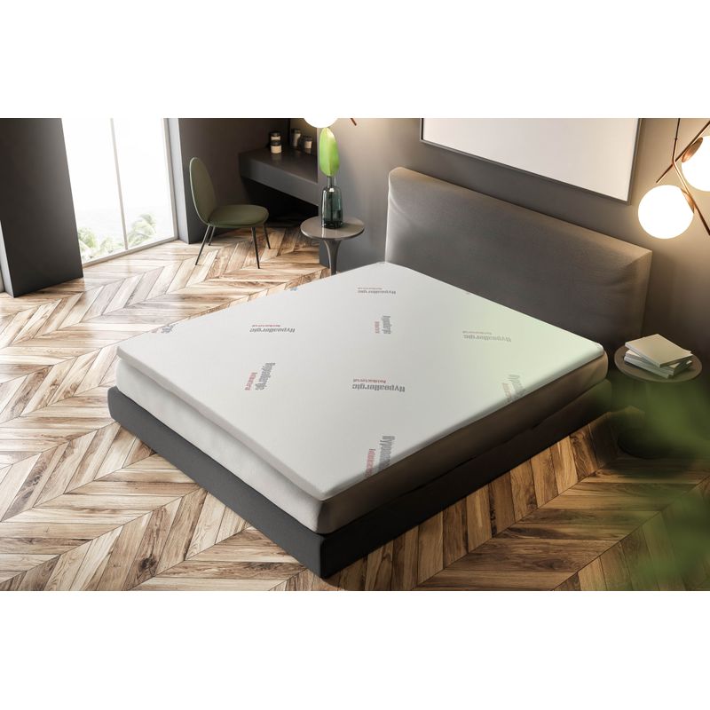 Casa si Gradina - Mobilier - Saltele si somiere - Toppere - Topper Saltea Best Sleep Celest One Hipoalergenic, H 5cm, spuma poliuretanica profilata, lavabila, 180x200 cm - Infinity.ro