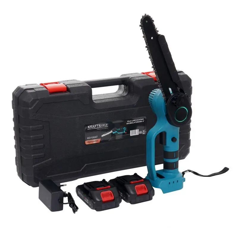 Casa si Gradina - Gradinarit si plante - Utilaje gradina - Fierastraie cu lant - Mini fierastrau electric cu lant Kraft&Dele KD10647, 21V, 240 mm, portabil - Infinity.ro