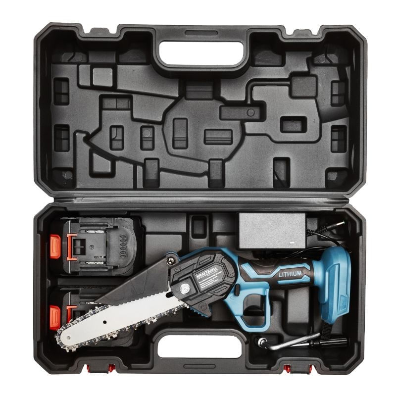 Casa si Gradina - Gradinarit si plante - Utilaje gradina - Fierastraie cu lant - Mini fierastrau fara acumulator Kraft&Dele KD10646, 6", 230 mm, portabil - Infinity.ro