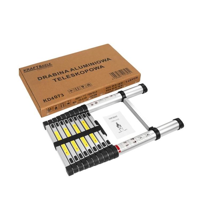 Auto si Moto - Reparatii si depanare - Scule auto - Echipamente de ridicare si sprijin - Scara din aluminiu 10 trepte 3,2m max 150kg, Kraft&Dele, KD4073 - Infinity.ro