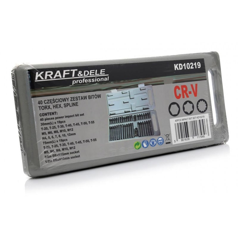 Auto si Moto - Reparatii si depanare - Scule auto - Scule si truse auto - Set biti speciali, 40 buc, KD10219, Kraft&Dele - Infinity.ro