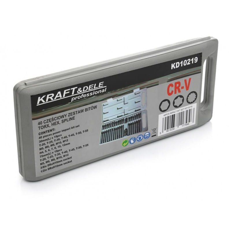 Auto si Moto - Reparatii si depanare - Scule auto - Scule si truse auto - Set biti speciali, 40 buc, KD10219, Kraft&Dele - Infinity.ro