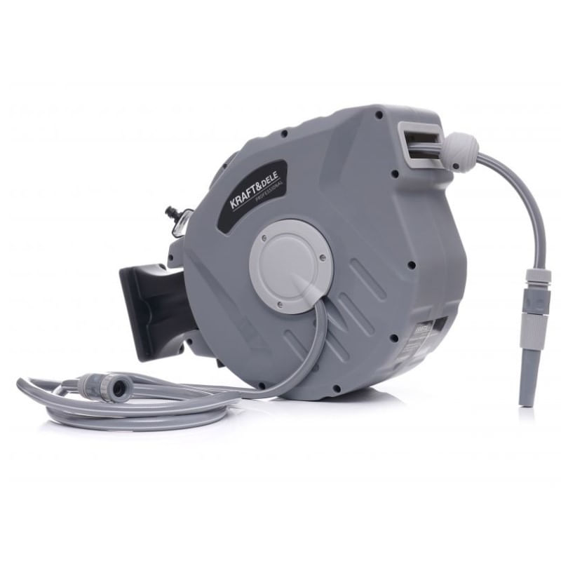 Casa si Gradina - Gradinarit si plante - Instalatii si accesorii pentru irigatii - Furtunuri de gradina si accesorii - Tambur furtun, Kraft&Dele, 20 m+ 2 m, 1/2, racord 3/4, KD2083 - Infinity.ro