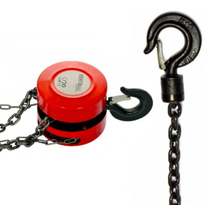 Auto si Moto - Reparatii si depanare - Scule auto - Echipamente de ridicare si sprijin - Troliu cu lant, Kraft&Dele, capacitate 2T - Infinity.ro