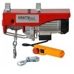 Auto si Moto - Reparatii si depanare - Scule auto - Echipamente de ridicare si sprijin - Troliu electric cu cablu, Kraft&Dele, ridicare 125/250 kg, 550W, KD1524 - Infinity.ro