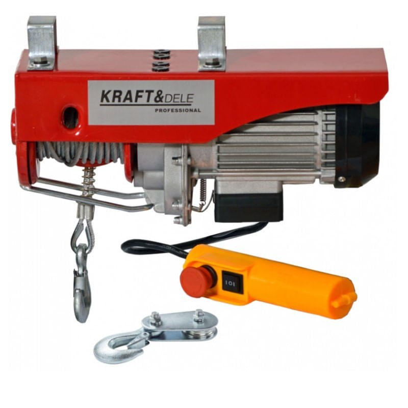 Auto si Moto - Reparatii si depanare - Scule auto - Echipamente de ridicare si sprijin - Troliu electric cu cablu, Kraft&Dele, ridicare 125/250 kg, 550W, KD1524 - Infinity.ro