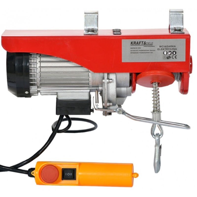 Auto si Moto - Reparatii si depanare - Scule auto - Echipamente de ridicare si sprijin - Troliu electric, Kraft&Dele, 1000 W, 500 kg - Infinity.ro