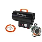 Casa si Gradina - Electrice - Echipamente electrice - Aeroterme industriale - Tun de aer cald 20kW, pe gaz, 230V, portabil si prelungitor inclus de 20m, 3X2,5mm - Infinity.ro
