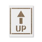 Casa si Gradina - Decoratiuni - DIY - Sabloane decorative pereti - Sablon Perete vopsire, tencuiala 0.7mm Up Arrow Text Refolosibil, model MXSP7229, 1000 x 1000 mm, 0.70mm - Infinity.ro
