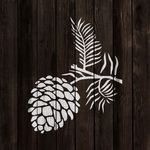 Casa si Gradina - Decoratiuni - DIY - Sabloane decorative pereti - Sablon Perete vopsire, tencuiala 0.7mm Pine Cone Stencil Refolosibil, model MXSP7170, 800 x 800 mm - Infinity.ro