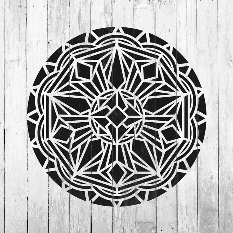 Casa si Gradina - Decoratiuni - DIY - Sabloane decorative pereti - Sablon Perete vopsire, tencuiala 0.7mm Deco Mandala Refolosibil, model MXSP7152, 900 x 900 mm - Infinity.ro