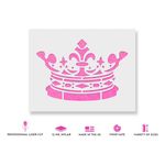 Casa si Gradina - Decoratiuni - DIY - Sabloane decorative pereti - Sablon Perete vopsire, tencuiala 0.7mm Coroana Regala model MXSP7476, 800 x 800 mm - Infinity.ro