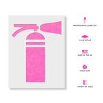 Casa si Gradina - Decoratiuni - DIY - Sabloane decorative pereti - Sablon Perete vopsire, tencuiala 0.7mm Fire Extinguisher Refolosibil, model MXSP7246, 700 x 700 mm, 0.70mm - Infinity.ro