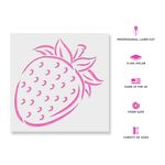 Casa si Gradina - Decoratiuni - DIY - Sabloane decorative pereti - Sablon Perete vopsire, tencuiala 0.7mm Strawberry Refolosibil, model MXSP7202, 600 x 600 mm - Infinity.ro