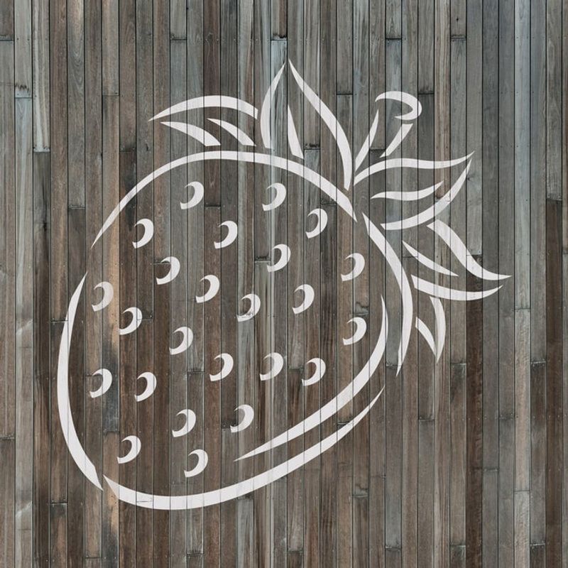 Casa si Gradina - Decoratiuni - DIY - Sabloane decorative pereti - Sablon Perete vopsire, tencuiala 0.7mm Strawberry Refolosibil, model MXSP7202, 600 x 600 mm - Infinity.ro