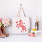 Casa si Gradina - Decoratiuni - DIY - Sabloane decorative pereti - Sablon Perete vopsire, tencuiala 0.7mm Unicorn model MXSP7413, 100 x 100 mm - Infinity.ro