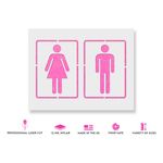 Casa si Gradina - Decoratiuni - DIY - Sabloane decorative pereti - Sablon Perete vopsire, tencuiala 0.7mm Bathroom Sign Refolosibil, model MXSP7211, 100 x 100 mm, 0.70mm - Infinity.ro