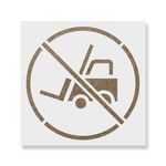Casa si Gradina - Decoratiuni - DIY - Sabloane decorative pereti - Sablon Perete vopsire, tencuiala 0.7mm No Forklift Traffic Symbol Refolosibil, model MXSP7237, 300 x 300 mm, 0.70mm - Infinity.ro