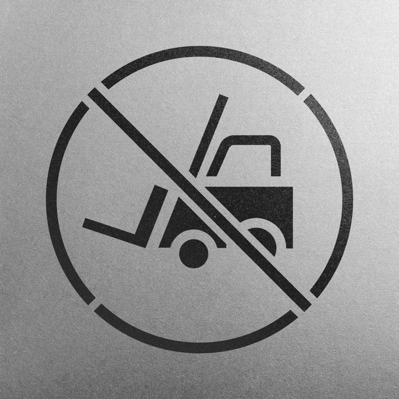 Casa si Gradina - Decoratiuni - DIY - Sabloane decorative pereti - Sablon Perete vopsire, tencuiala 0.7mm No Forklift Traffic Symbol Refolosibil, model MXSP7237, 300 x 300 mm, 0.70mm - Infinity.ro