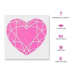 Casa si Gradina - Decoratiuni - DIY - Sabloane decorative pereti - Sablon Perete vopsire, tencuiala 0.7mm Inima Geometrica model MXSP7477, 500 x 500 mm - Infinity.ro