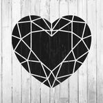 Casa si Gradina - Decoratiuni - DIY - Sabloane decorative pereti - Sablon Perete vopsire, tencuiala 0.7mm Inima Geometrica model MXSP7477, 500 x 500 mm - Infinity.ro