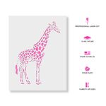 Casa si Gradina - Decoratiuni - DIY - Sabloane decorative pereti - Sablon Perete vopsire, tencuiala 0.7mm Girafa model MXSP7422, 100 x 100 mm - Infinity.ro