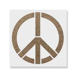 Casa si Gradina - Decoratiuni - DIY - Sabloane decorative pereti - Sablon Perete vopsire, tencuiala 0.7mm Semn Pacea model MXSP7460, 200 x 200 mm - Infinity.ro