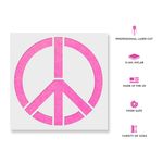 Casa si Gradina - Decoratiuni - DIY - Sabloane decorative pereti - Sablon Perete vopsire, tencuiala 0.7mm Semn Pacea model MXSP7460, 200 x 200 mm - Infinity.ro