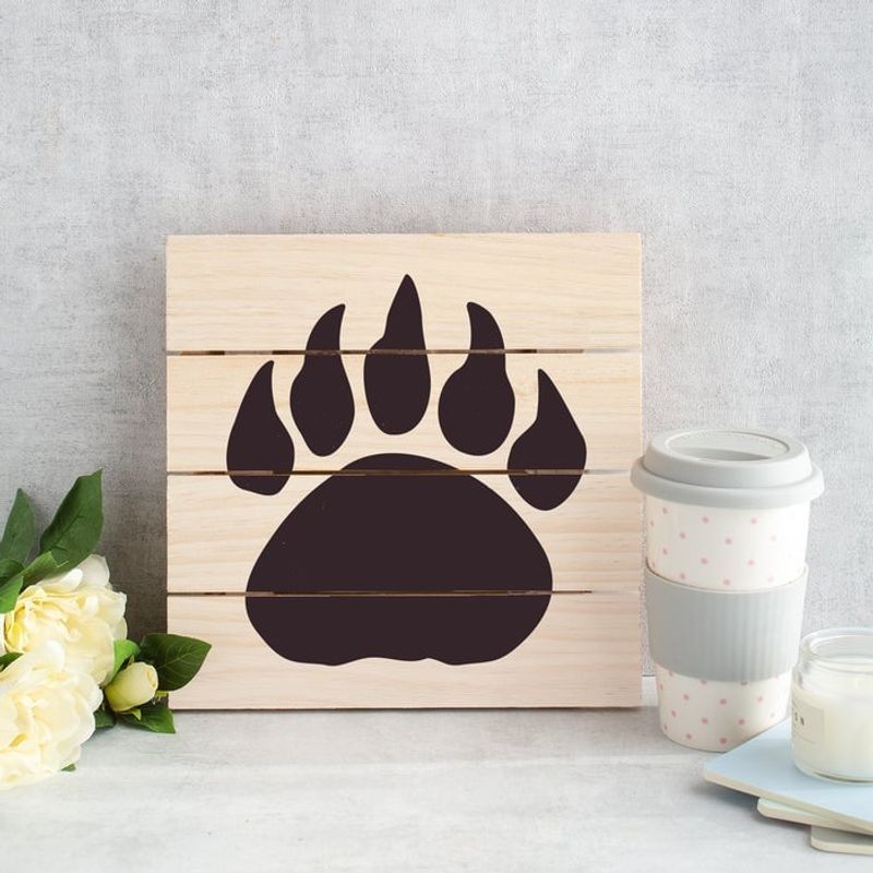 Casa si Gradina - Decoratiuni - DIY - Sabloane decorative pereti - Sablon Perete vopsire, tencuiala 0.7mm Gheara de Urs model MXSP7421, 500 x 500 mm - Infinity.ro