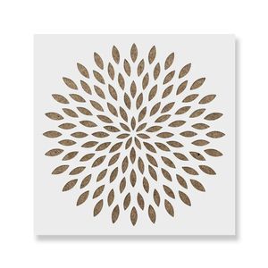 Sablon 200x200x0.7mm Dahlia Mandala Refolosibil, model MXSP7012, 20 x 20 cm