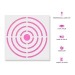 Casa si Gradina - Decoratiuni - DIY - Sabloane decorative pereti - Sablon Perete vopsire, tencuiala 0.7mm Tinta Bullseye model MXSP7457, 1000 x 1000 mm - Infinity.ro