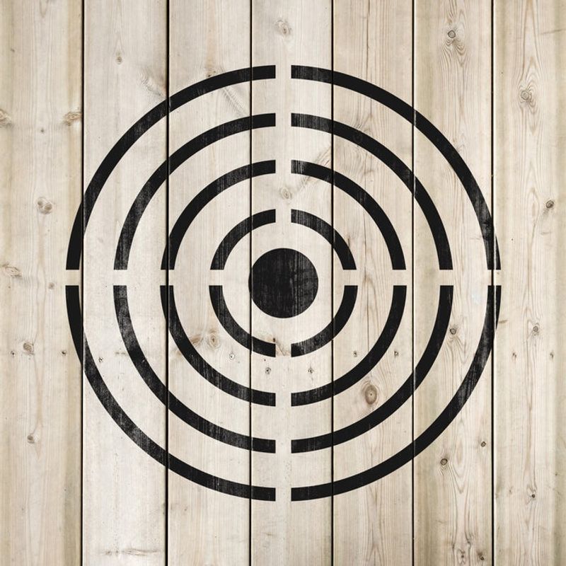 Casa si Gradina - Decoratiuni - DIY - Sabloane decorative pereti - Sablon Perete vopsire, tencuiala 0.7mm Tinta Bullseye model MXSP7457, 1000 x 1000 mm - Infinity.ro