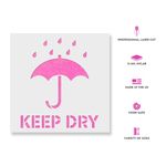 Casa si Gradina - Decoratiuni - DIY - Sabloane decorative pereti - Sablon Perete vopsire, tencuiala 0.7mm Keep Dry Symbol Refolosibil, model MXSP7240, 1000 x 1000 mm, 0.70mm - Infinity.ro