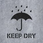 Casa si Gradina - Decoratiuni - DIY - Sabloane decorative pereti - Sablon Perete vopsire, tencuiala 0.7mm Keep Dry Symbol Refolosibil, model MXSP7240, 1000 x 1000 mm, 0.70mm - Infinity.ro
