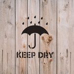 Casa si Gradina - Decoratiuni - DIY - Sabloane decorative pereti - Sablon Perete vopsire, tencuiala 0.7mm Keep Dry Symbol Refolosibil, model MXSP7240, 1000 x 1000 mm, 0.70mm - Infinity.ro