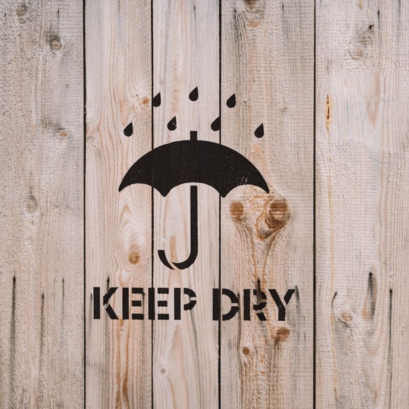 Casa si Gradina - Decoratiuni - DIY - Sabloane decorative pereti - Sablon Perete vopsire, tencuiala 0.7mm Keep Dry Symbol Refolosibil, model MXSP7240, 1000 x 1000 mm, 0.70mm - Infinity.ro