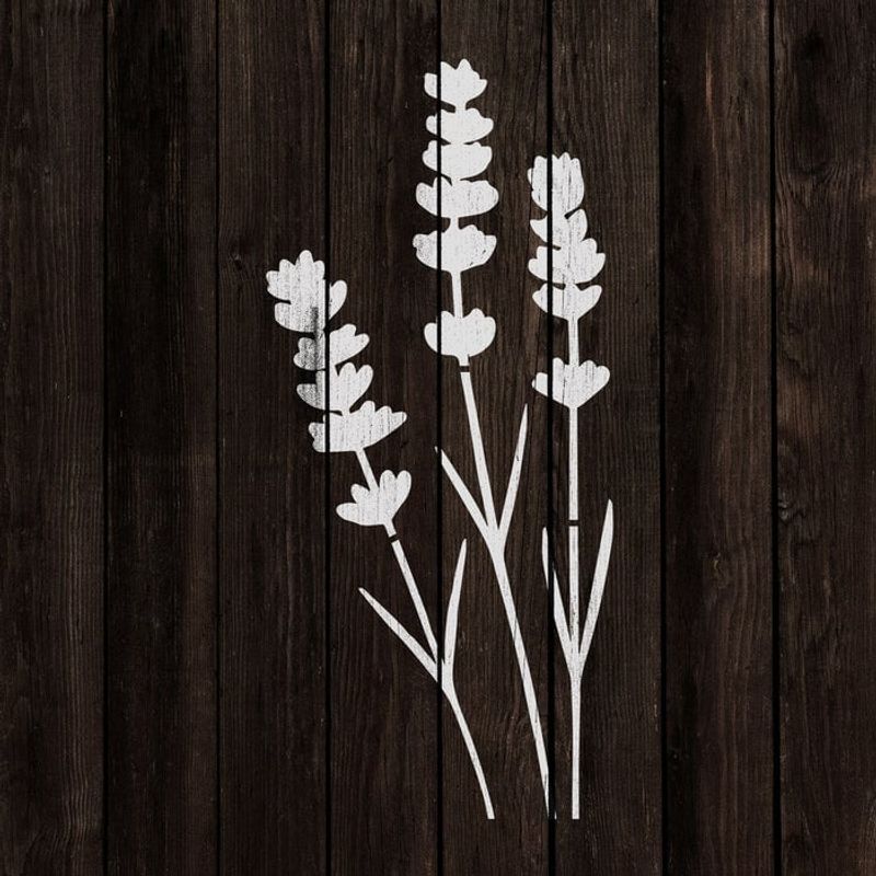 Casa si Gradina - Decoratiuni - DIY - Sabloane decorative pereti - Sablon Perete vopsire, tencuiala 0.7mm Lavender Stencil Refolosibil, model MXSP7173, 500 x 500 mm - Infinity.ro