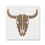 Casa si Gradina - Decoratiuni - DIY - Sabloane decorative pereti - Sablon Perete vopsire, tencuiala 0.7mm Craniu de Vaca model MXSP7415, 200 x 200 mm - Infinity.ro