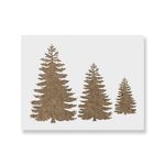 Casa si Gradina - Decoratiuni - DIY - Sabloane decorative pereti - Sablon Perete vopsire, tencuiala 0.7mm Pine Trees Stencil Refolosibil, model MXSP7162, 200 x 200 mm - Infinity.ro