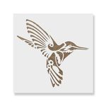 Casa si Gradina - Decoratiuni - DIY - Sabloane decorative pereti - Sablon Perete vopsire, tencuiala 0.7mm Colibri Decorativ model MXSP7394, 600 x 600 mm - Infinity.ro